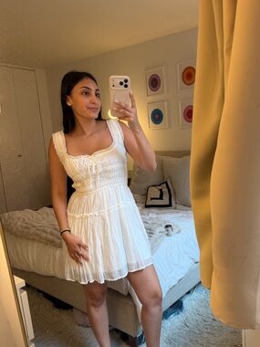 Loucia White Mini Dress | NWT | Size Small | Cottagecore